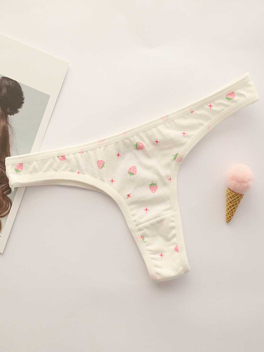 セクシーランジェリー 2枚セット ストロベリースロングパンティ
